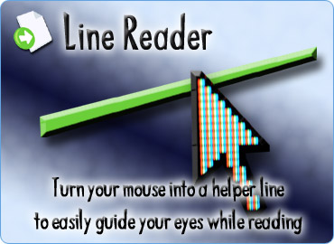 Turn your mouse into a helper line, to easily guide your eyes while reading long documents