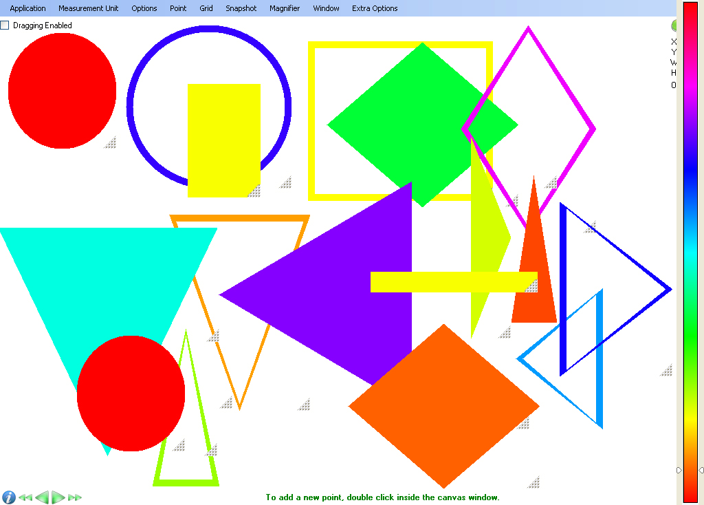 Points On A Canvas Draggable Shapes