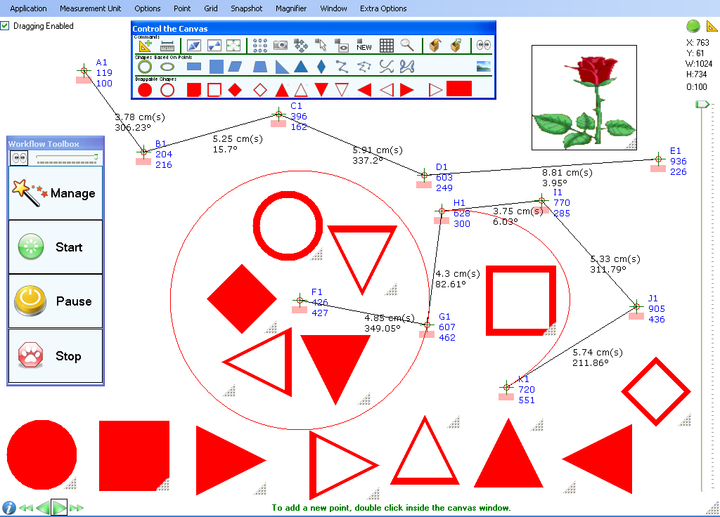 Points On A Canvas Main Screen